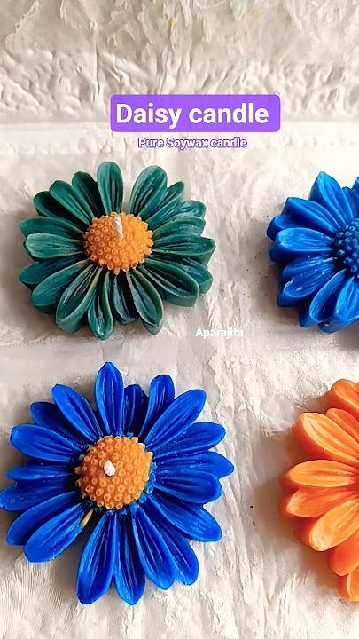 Set of 4 Daisy flower floting candle #scentedcandle #flowercandle