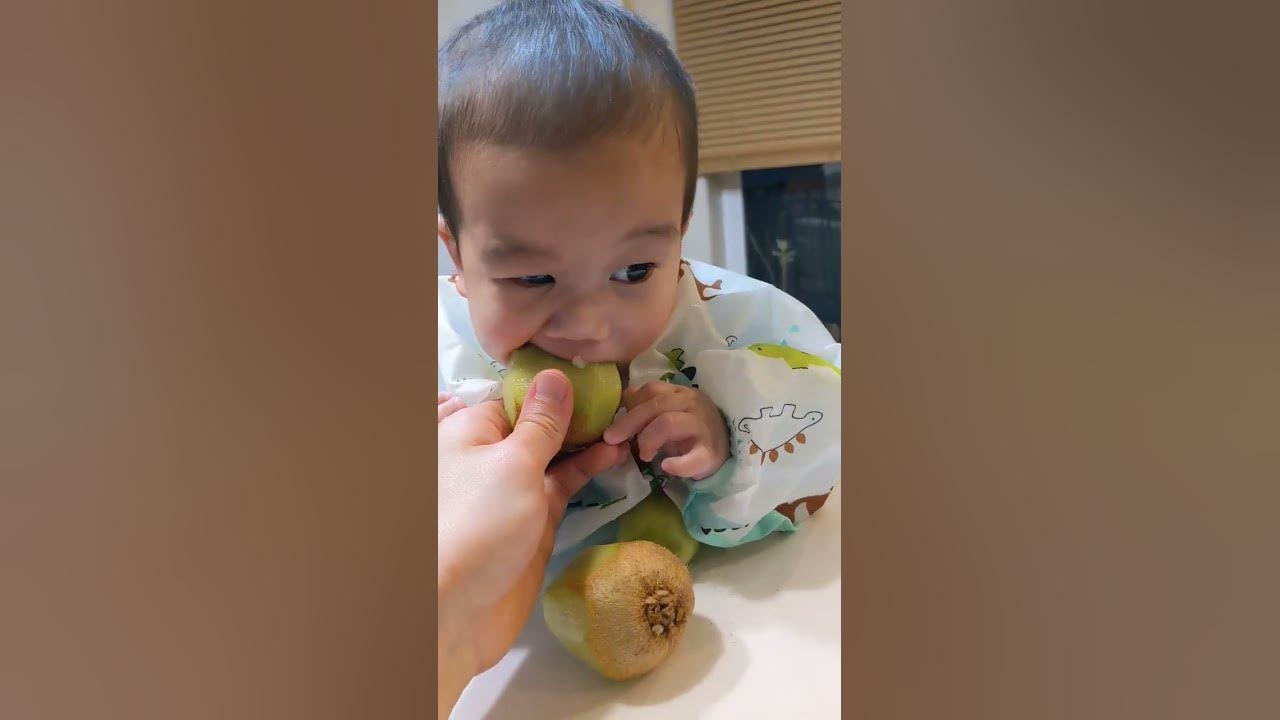 6-month-old-eating-a-kiwi-for-the-first-time-youtube