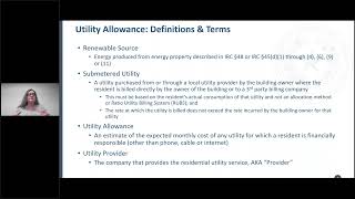 Utility Allowance Training - Jan. 24, 2023