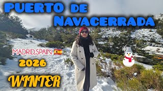 📍NAVACERRADA SNOW DAY❄️, MADRID SPAIN 🇪🇸 EUROPE ,Winter January 2026