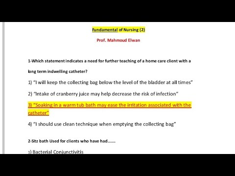 أسئلة أساسيات تمريض 2 مهمة جدا Fundamental Of Nursing 2 لايخرج عنها الامتحان 