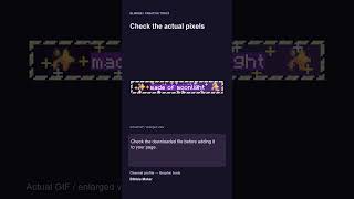 Tiny blinkies: check the actual pixels