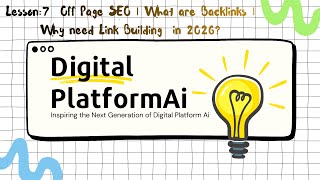 Lesson-7 Off Page SEO | What are Backlinks | Why need Link Building  in 2026