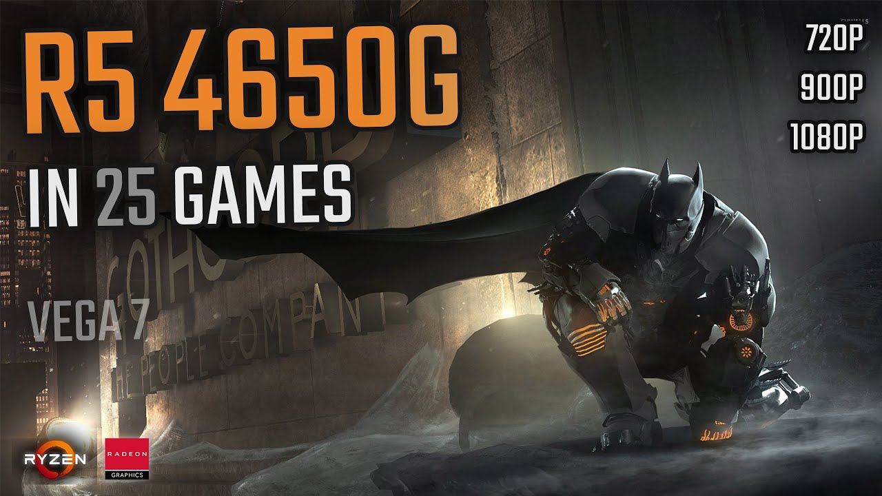 Ryzen 5 4650g Vega 7 25 Games Tested At 7p 900p And 1080p Youtube