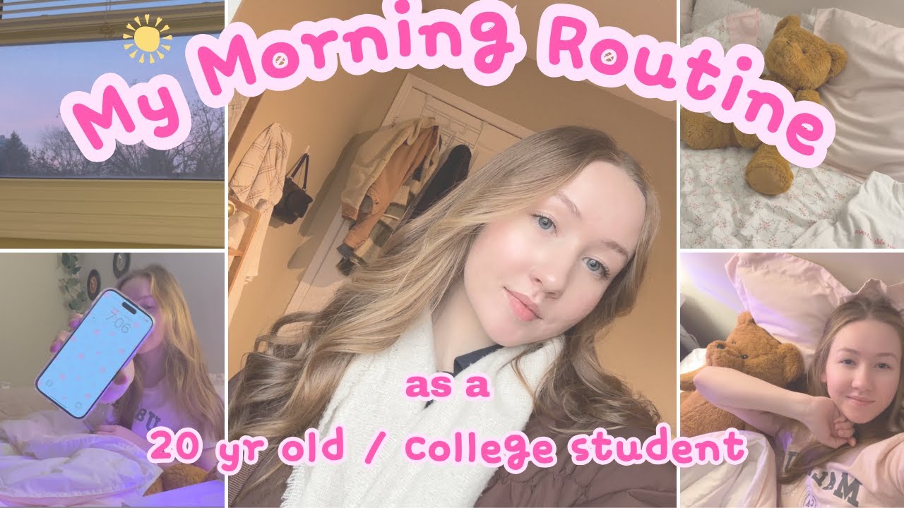 My Morning Routine | mornings as a 20yr old in college | skin care, habits, coffee + more!