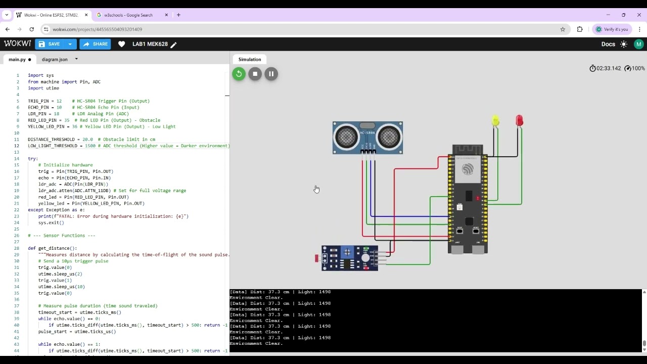 MEK 628 - SENSOR FOR ROBOTICS - HOW TO PROGRAM USING PYTHON (EMK5M1A)