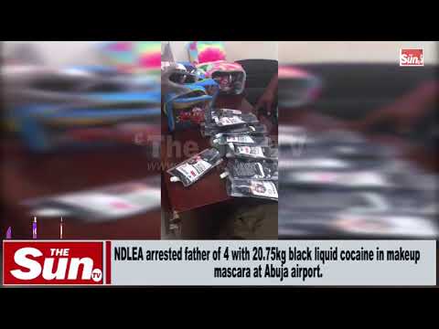 VIDEO: Father of 4 arrested with 20.75kg black liquid cocaine