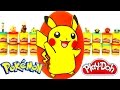 Ovo Surpresa Gigante do Pikachu de Pokemon em Português Brasil de Massinha Play Doh