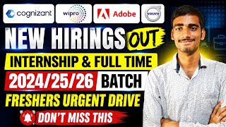 Cognizant, Wipro, Adobe & Volvo Hiring 2025 | Internship + Full Time Jobs | Freshers Apply Now