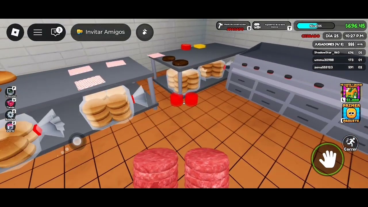 Vendiendo. Hamburguesas 