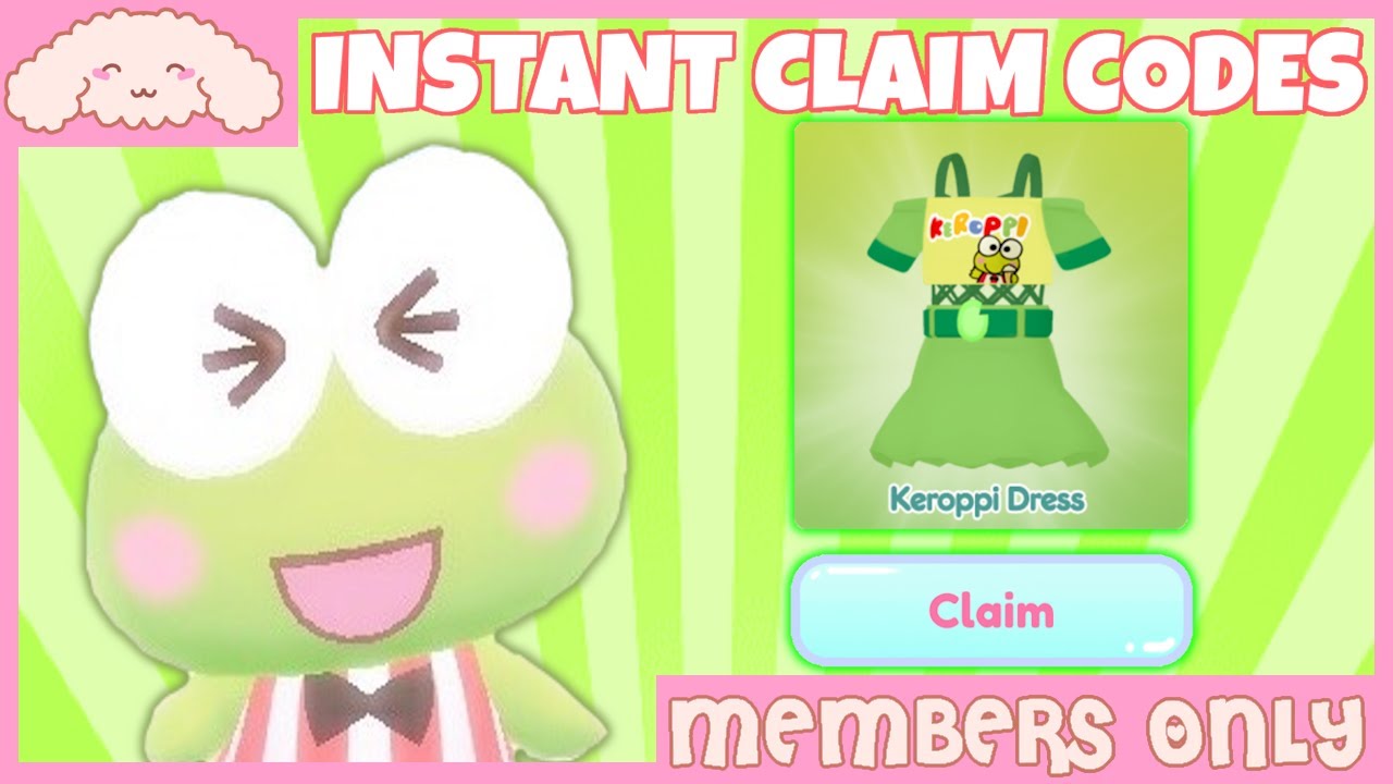 Instant Claim Codes! | Keroppi Dress Limited UGC | Roblox My Hello