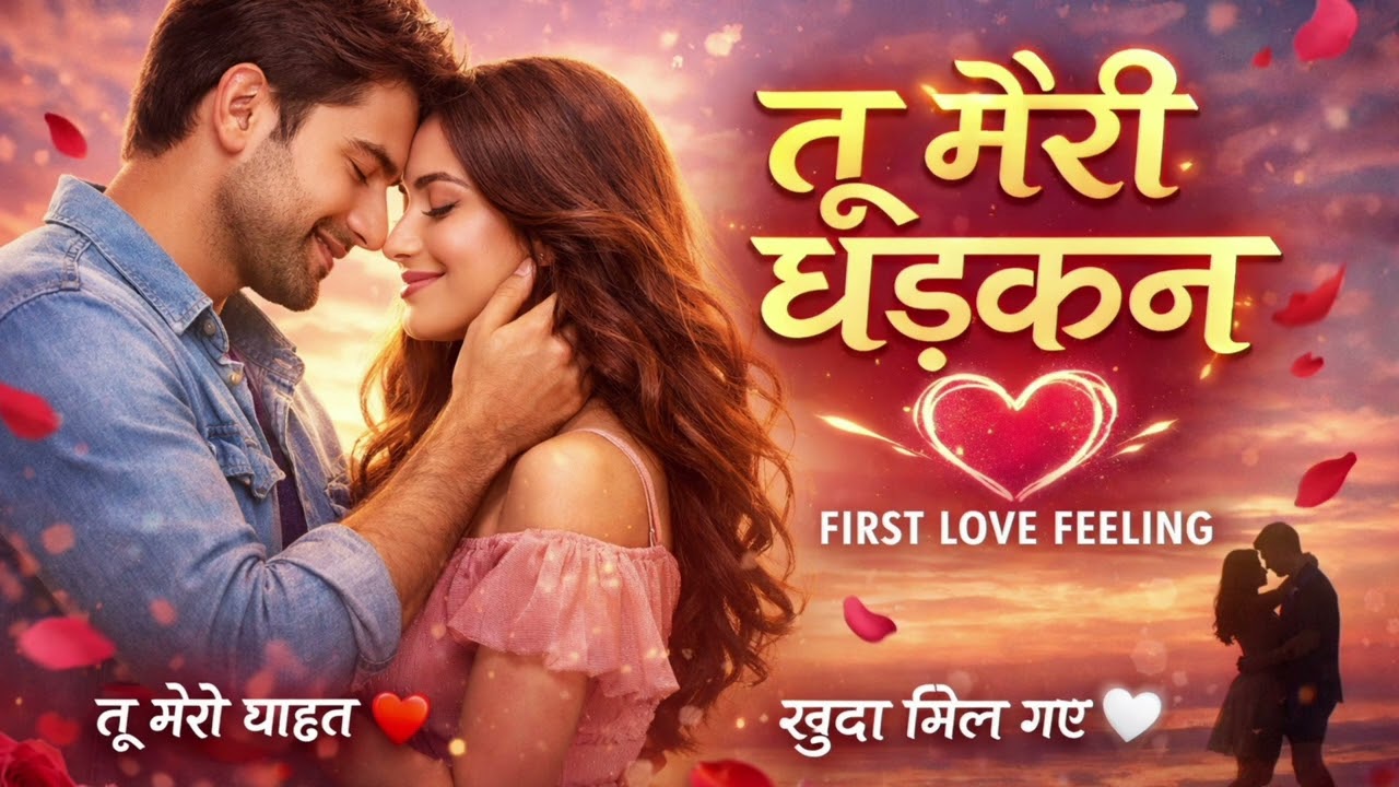 “तू मेरी धड़कन | Romantic Hindi Love Song | First Love Feeling 💖”
