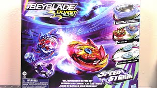 VOLT KNOCKOUT BATTLE SET Unboxing, Review, Test Battles!! BEYBLADE BURST SURGE SPEEDSTORM