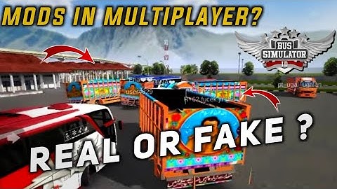 TRUCK MOD IN BUSSID MULTIPLAYER | fake or real | how to play mods in multiplayer | #bussidmods