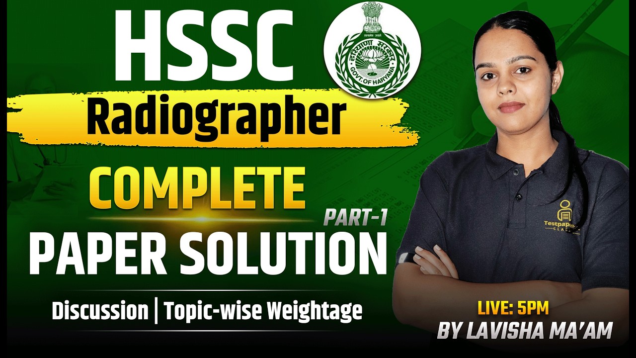 HSSC Radiographer Previous Paper Solution | Haryana Radiographer Paper Analysis | #73 | #HSSC