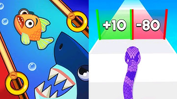 Save The Fish vs Snake Run Race Satisfying ASMR Gameplay (Android,ios) (New Update)