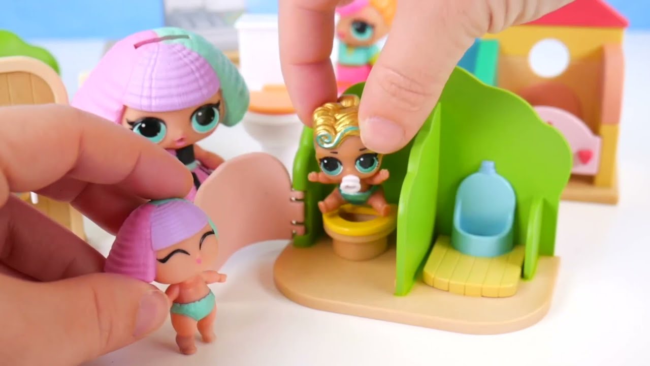 LOL OMG Makeover with DIY Build A Bathing and Big Sister Fashion Doll ...