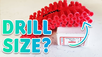 What Size Drill Bit To Use For Red Wall plugs