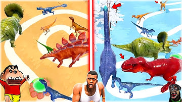 SHINCHAN NOOB vs PRO vs HACKER in DINO MERGE with FRANKLIN & CHOP | DREAM SQUAD