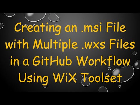 Creating an .msi