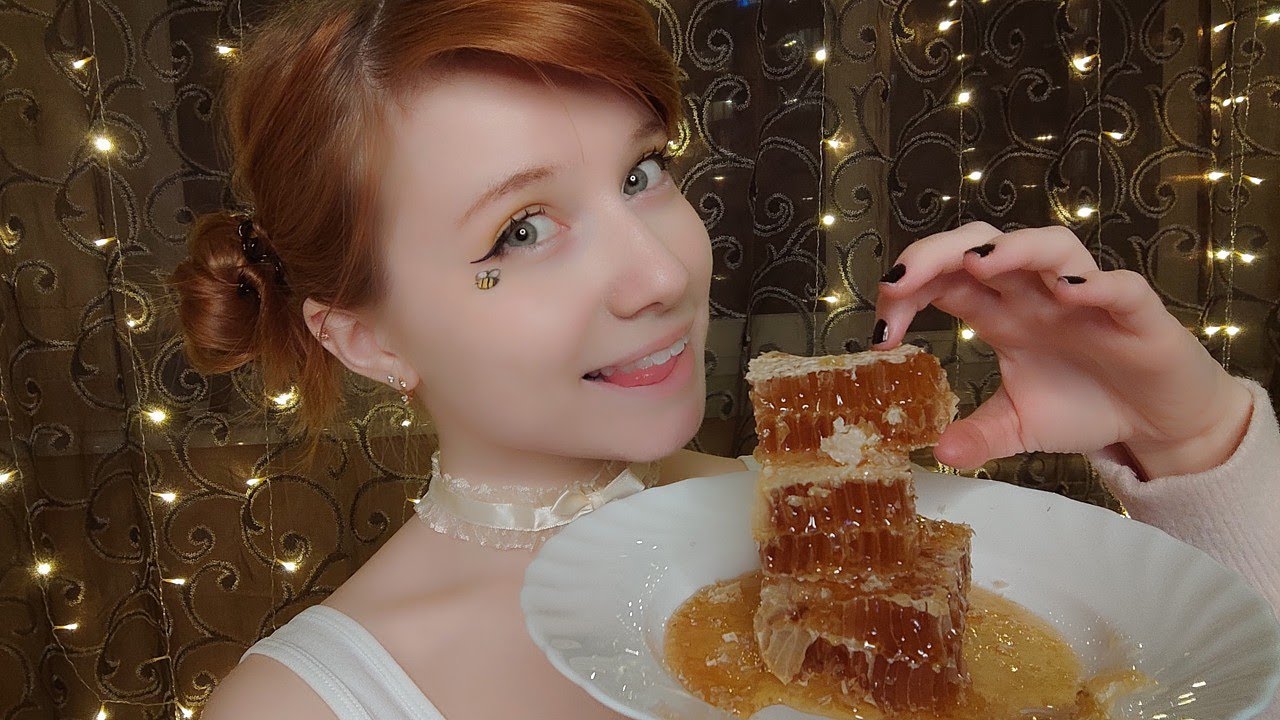 АСМР🐝Медовые соты🍯Итинг и липкие звуки для сладкого сна 🥰 HONEYCOMB ASMR