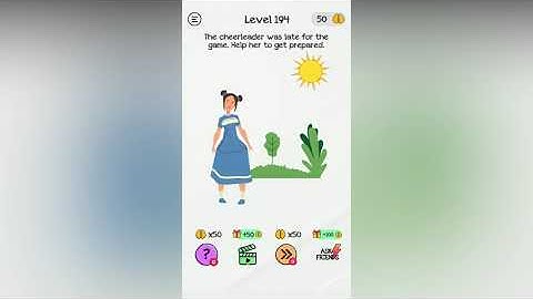 Braindom Level 194 The cheerleader was late for the game