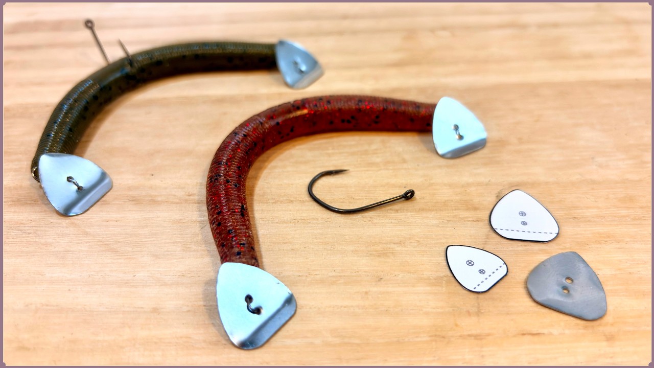 How to make a Tail Blades for Wacky Rig. || Fishing Lure Templates.