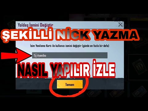 NASIL YAZILIR ŞEKİLLİ NİCK YAZMA - PUBG Mobile