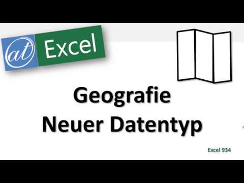 Neuer Datentyp in Excel - Geografie