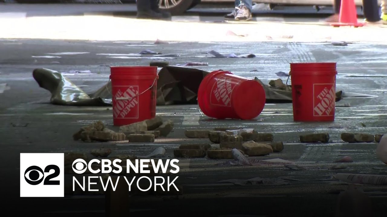 Protesters throw red paint, flyers on Upper East Side