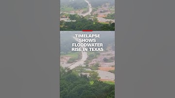 Timelapse shows floodwater rise in #Texas