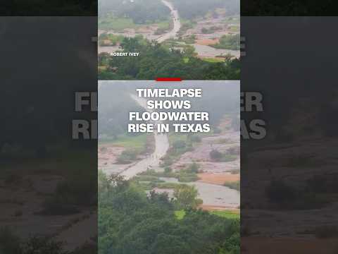 Timelapse shows floodwater