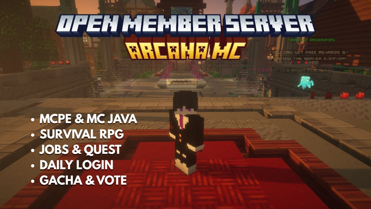 OPEN MEMBER SERVER MINECRAFT TERBARU!! (ARCANA MC) | Minecraft Server ...