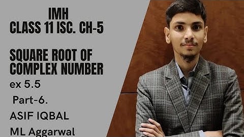 SQUARE ROOT of Complex number class 11 ch-5 ex-5.5 ML Aggarwal by Asif iqbal