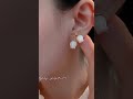 Elegant White Bowknot Tulip Flower Stud Earrings for Women