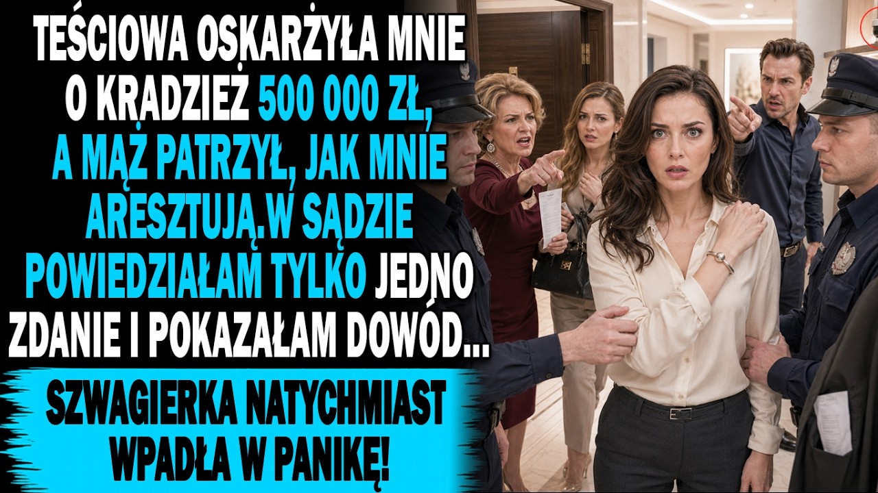Mój mąż stał obok i patrzył z zimną krwią, jak policjanci zakładają mi kajdanki. Teściowa, zanosząc się płaczem, wskazywała na mnie palcem i krzyczała: „To ona ukradła trzy miliony!”. Sylwia, jego...