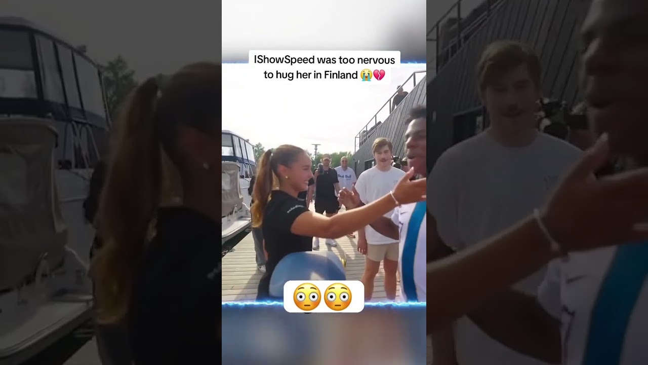 IShowSpeed was too nervous to hug her in Finland 😭💔 