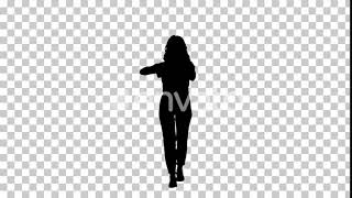 Silhouette walking girl Alpha Channel | Motion Graphics - Envato elements