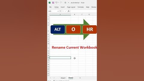 Excel Shortcut Key for Rename Current workbook  in Excel Sheet #exceltech#shorts