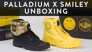 palladium boots smiley face