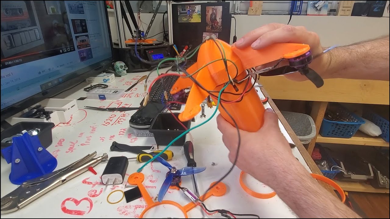 3d printed Rocket quad drone security camera preview