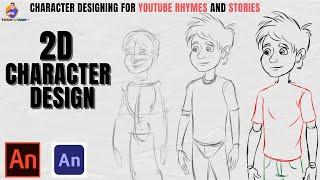 Class 1 | How to Draw 2D Character Design in Adobe Animate #hindi  || learn animation in hindi #2d
