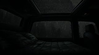 ⛈ Immerse yourself in the raindrops: Relaxing night in the campervan