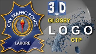 Graphic Design Illustrator 3D Glossy Logo Design City Traffic Police