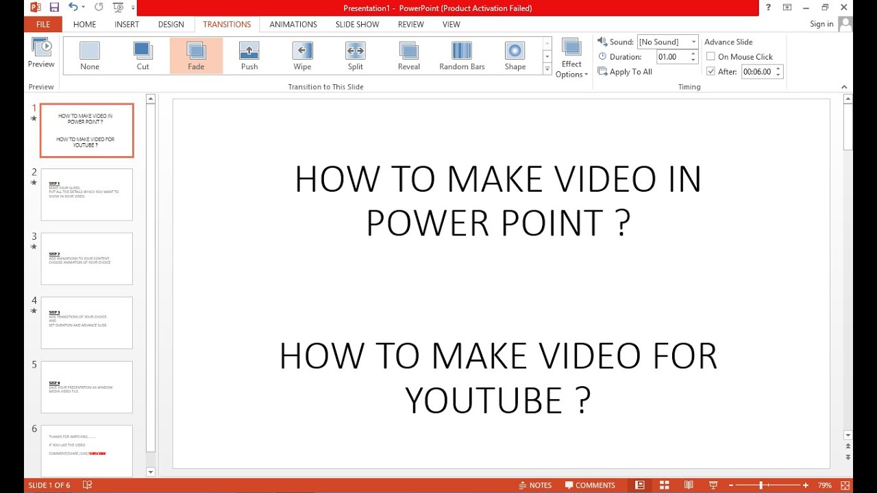 how do you make a powerpoint presentation into a video