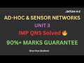Unit 3 Important Questions Solved | Adhoc & Sensor Networks JNTUH R22 | Geocasting & TCP Made Easy