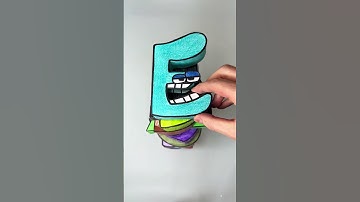 Greek TOWER vs Spanish vs Filipino vs RALR Paper Alphabet Lore A - E #shorts #alphabetlore