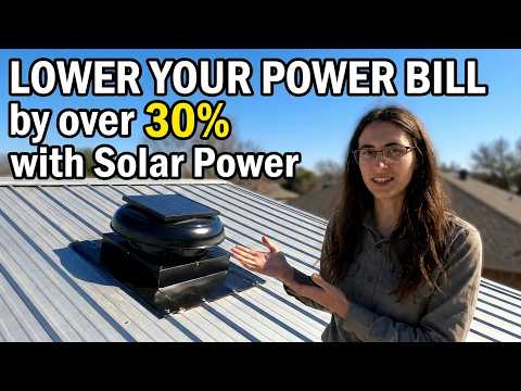 Easiest install of Solar Powered Exhaust attic fan, cut your home cooling cost by 30% - by Hon&Guan