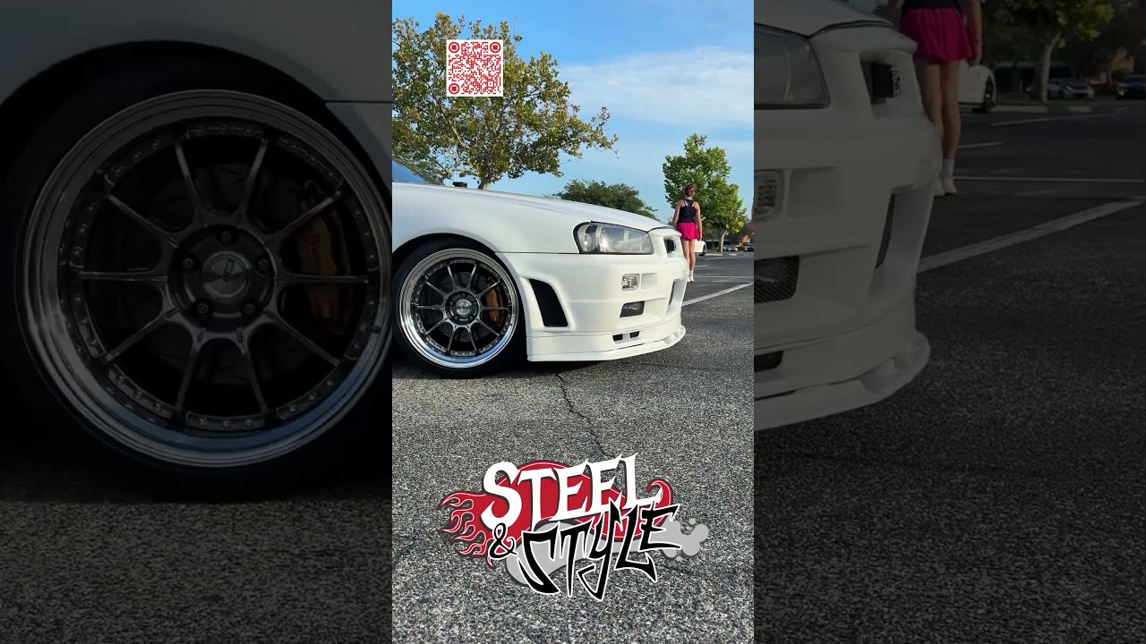 Nissan Skyline R34 – White with Dark Multi-Spoke Wheels | Orlando Car Scene