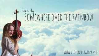 Somewhere over the Rainbow (how to play) - Easy beginners song - Violin tutorial
